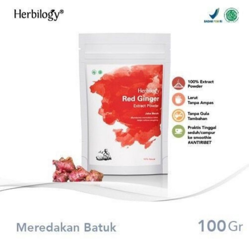 Jual Herbilogy Red Ginger Jahe Merah Bubuk 100gr Shopee Indonesia