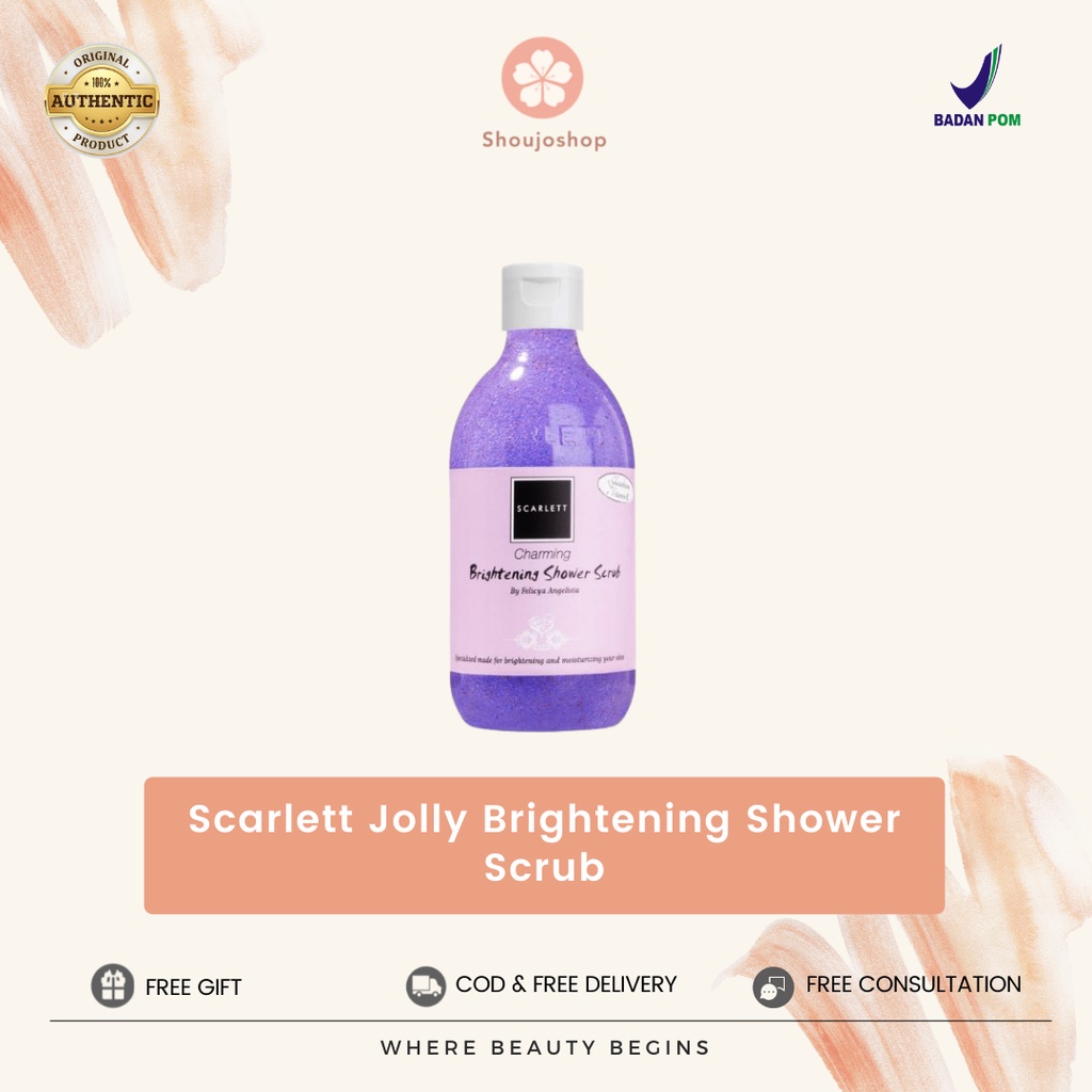 Jual Scarlett Charming Brightening Shower Scrub 300ml Shopee Indonesia