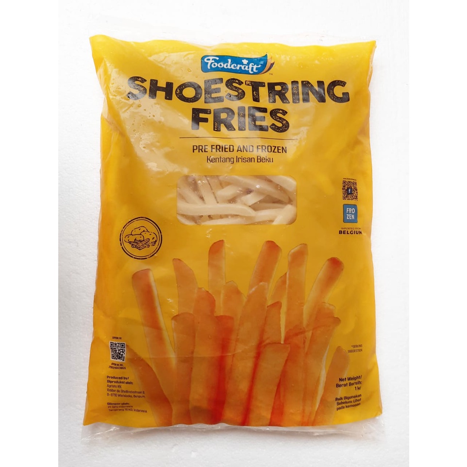 Jual Food Craft Foodcfraft Shoestring Kentang Goreng Beku 1 Kg Shopee