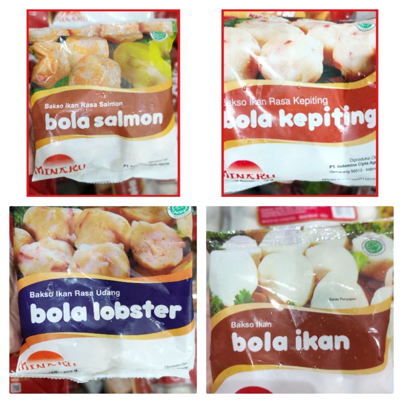 Jual Minaku Bola Ikan Bola Kepiting Bola Lobster Bola Salmon 200gr