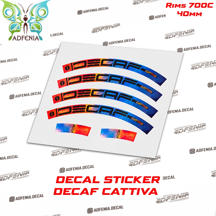 Jual Decal Sticker Rims Java Decaf Cattiva 700c Rims 4cm Road Bike