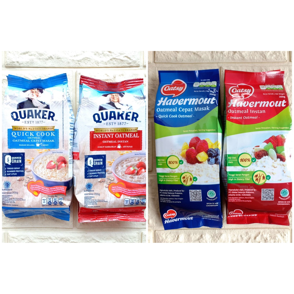 Jual Quaker Oats Oat Havermout Oatsy Instant 200gr Oatmeal Quick Cook