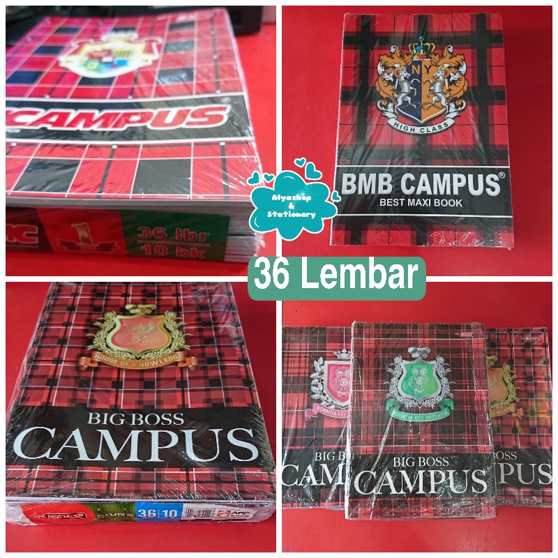 Jual Buku Tulis Bmc Campus Bmb Big Boss Tiara Lembar Pak