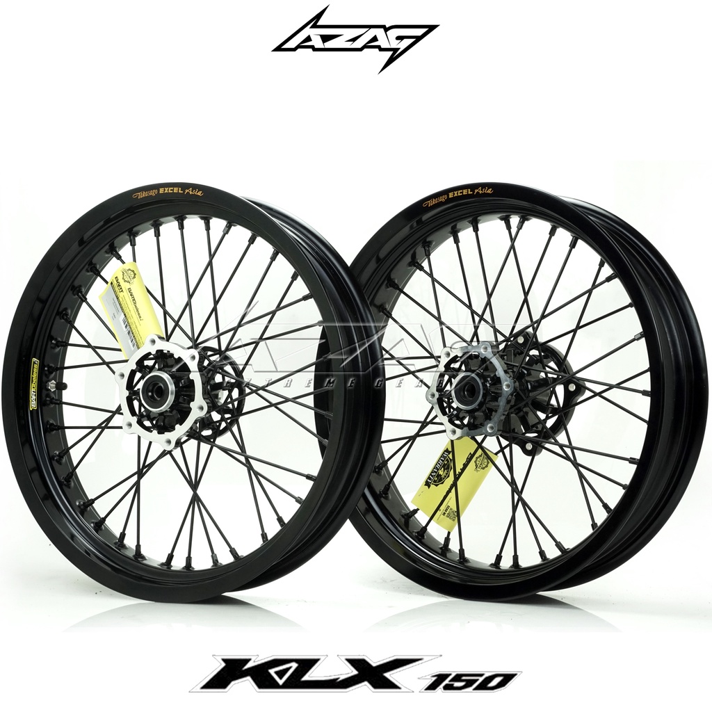 Jual Velg Set Supermoto Klx Crf Wr Excel Takasago Bartubeless Black