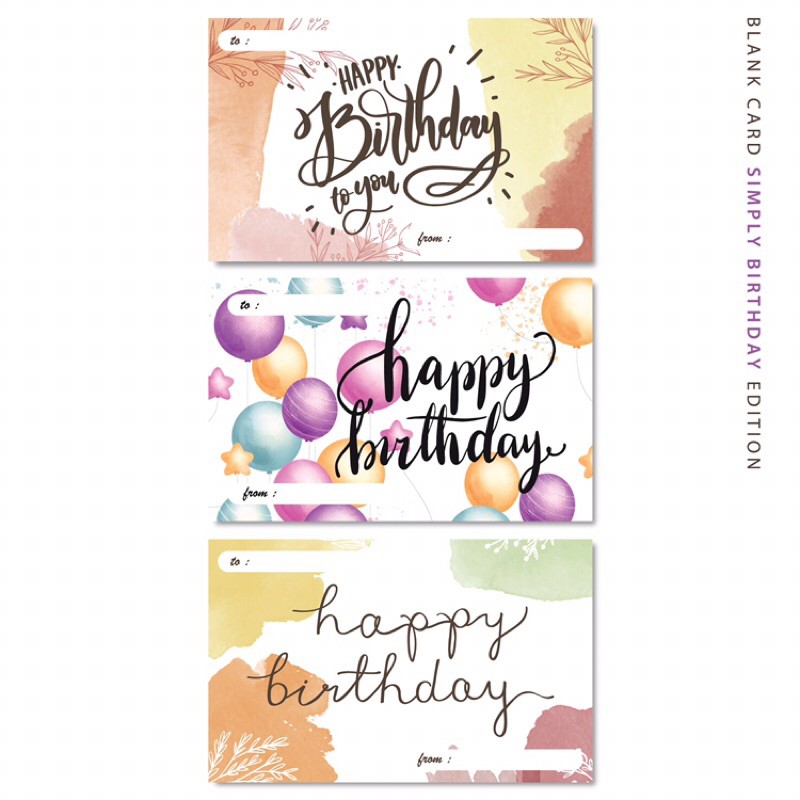 Jual BLANK CARD BIRTHDAY GIFT HANG TAG ULANG TAHUN KARTU UCAPAN KOSONG