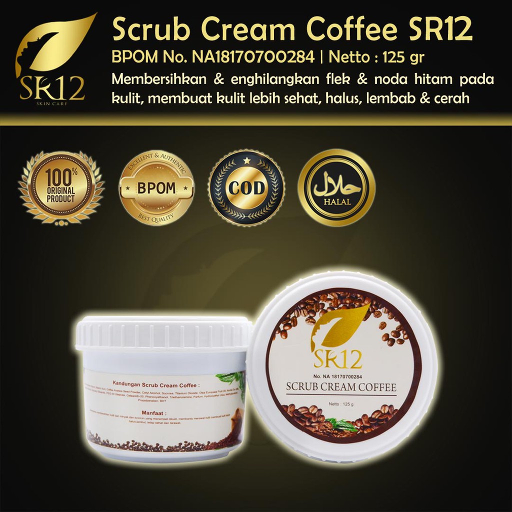 Jual Scrub Coffee Sr Lulur Badan Kopi Cofee Sr Scrub Cream Coffe