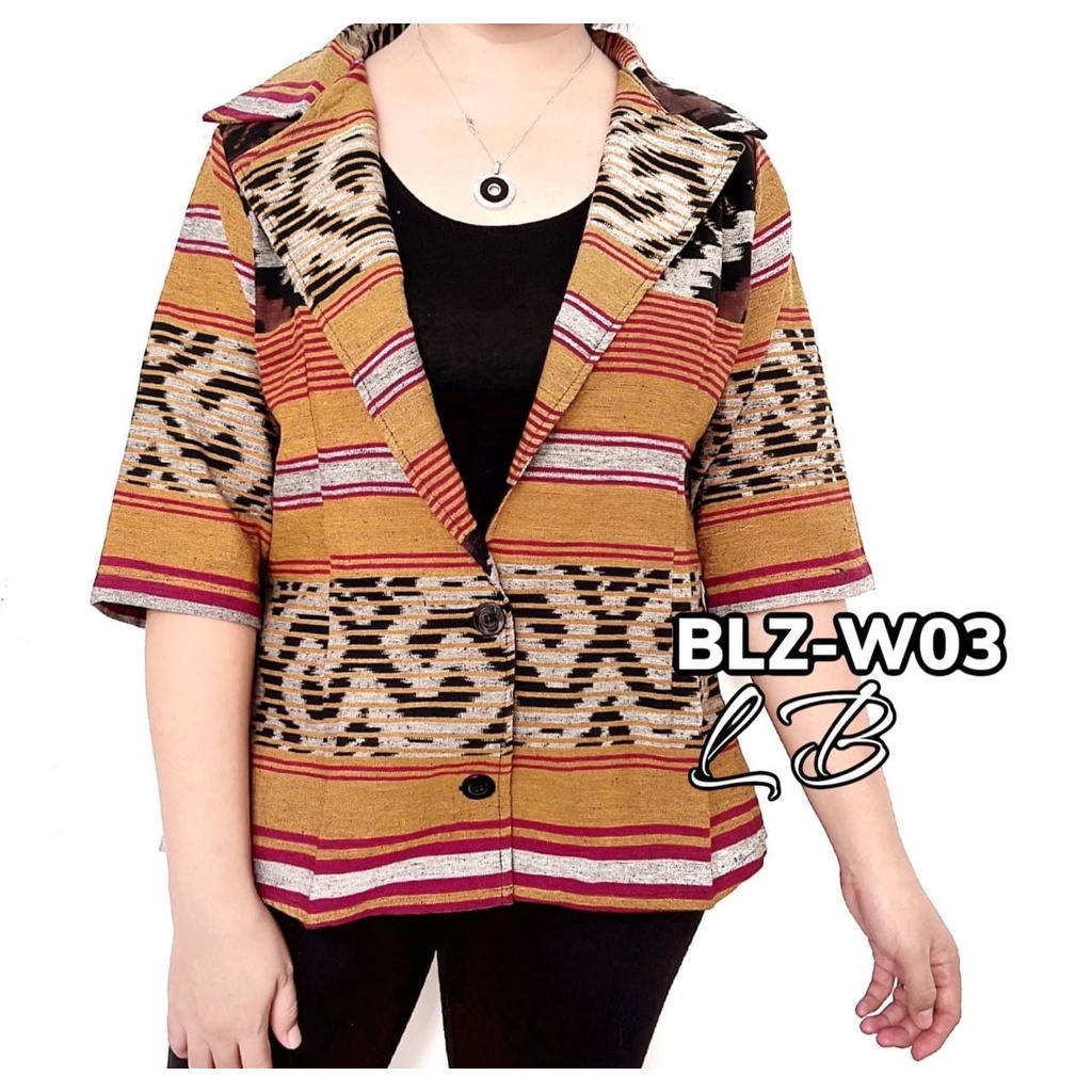 Jual BLAZER TENUN PREMIUM WANITA BBLZ W03 BLAZER TENUN ETNIK BLAZER