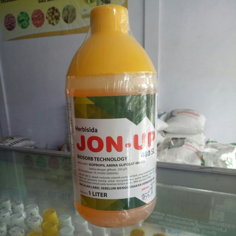 Jual Racun Rumput JON UP 480SL Glifosat 1 Liter Pembasmi Rumput Gulma