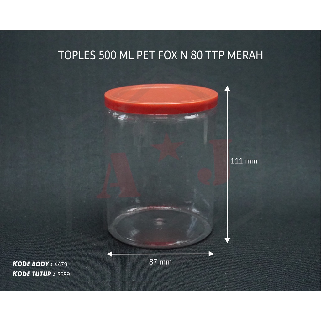 Jual Toples Fox Ml Tutup Plastik Toples Bawang Goreng Wadah Kue