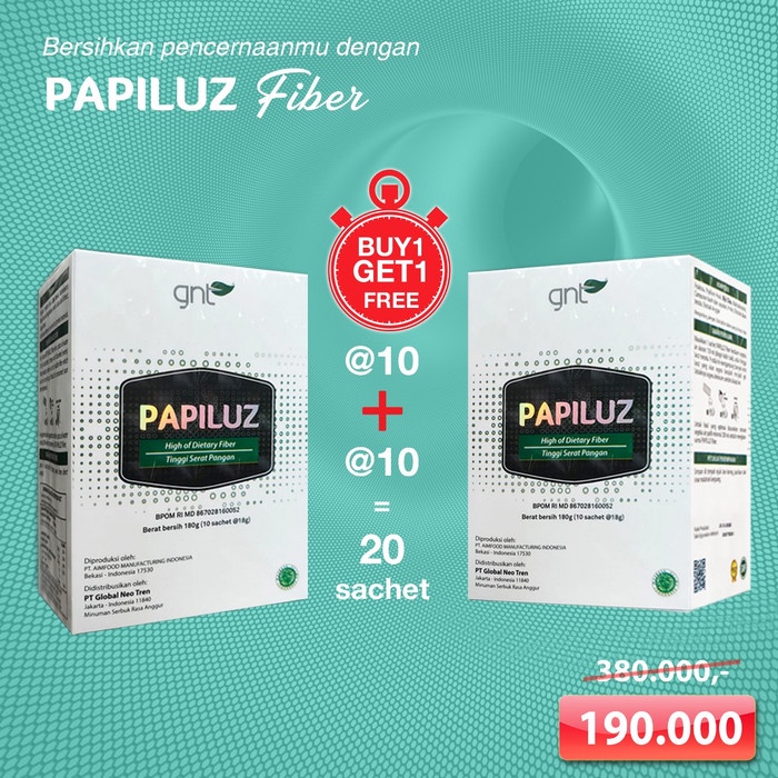 Jual Promo PAPILUZ FIBER Atau GNT FIBER 1 GET 1 Shopee Indonesia