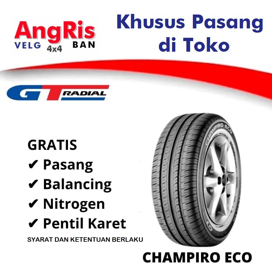 Jual Ban GT Radial Champiro Eco 155 80 R13 Daihatsu Ayla Termasuk