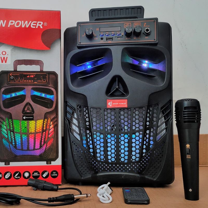 Jual Speaker Portable Bluetooth 8 Inch BP 780 Karaoke Gratis Remote Mic