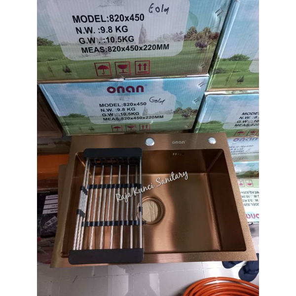 Jual Kitchen Sink Onan Golden Hand 6045 Gold Rose Gold Bak Cuci Piring