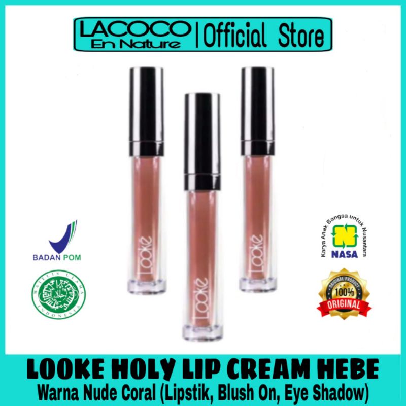 Jual Looke Holy Lip Cream Hebe Ml Warna Nude Coral Shopee Indonesia