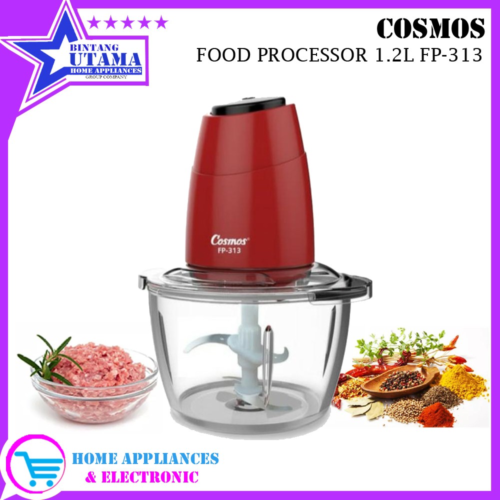 Jual COD Chopper Cosmos FP313 Food Prosessor With Turbo Knob 1