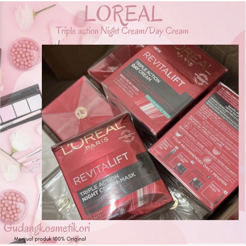 Jual BACA DESKRIPSI LOREAL Revitalift Triple Action Night Cream Day