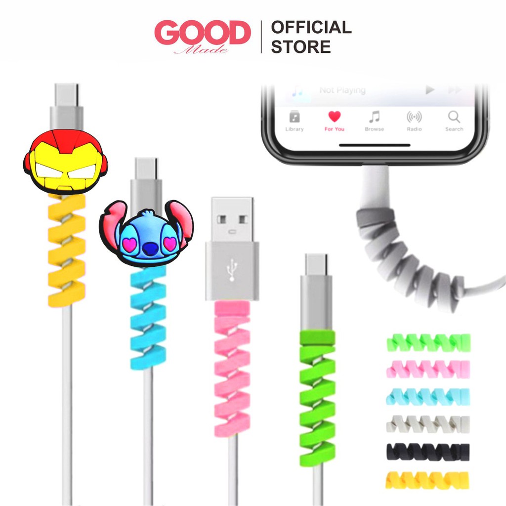 Jual GOOD MADE Pelindung Kabel Data Charger Earphone Bentuk Spiral