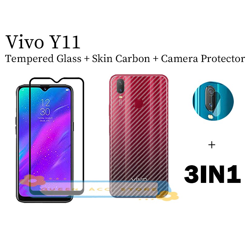 Jual In Vivo Y I Y Tempered Glass Full Layar Garskin Skin Carbon