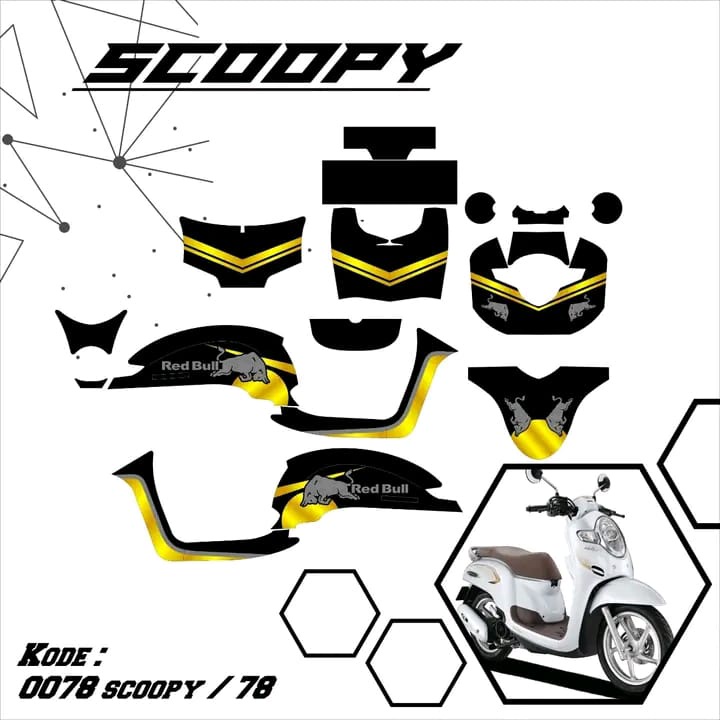 Jual Decal Scoopy Ii Stiker Scoopy Full Body Desain Bebas Request