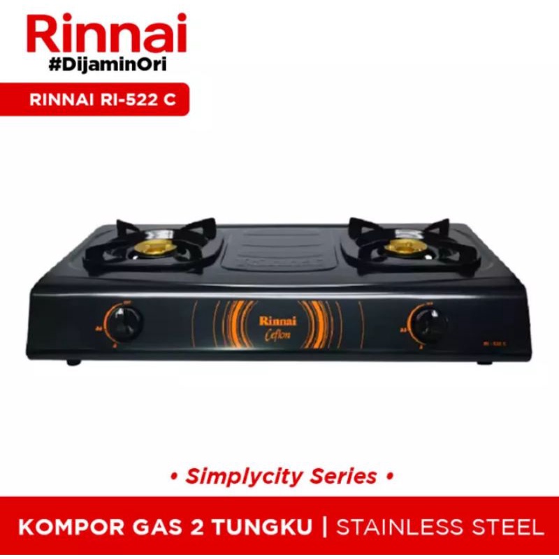 Jual Rinnai Kompor Gas 2 Tungku RI 522C Shopee Indonesia