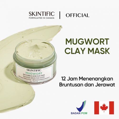 Jual Skintific Mugwort Anti Pores Acne Clay Mask Kemasan Jar Kotak