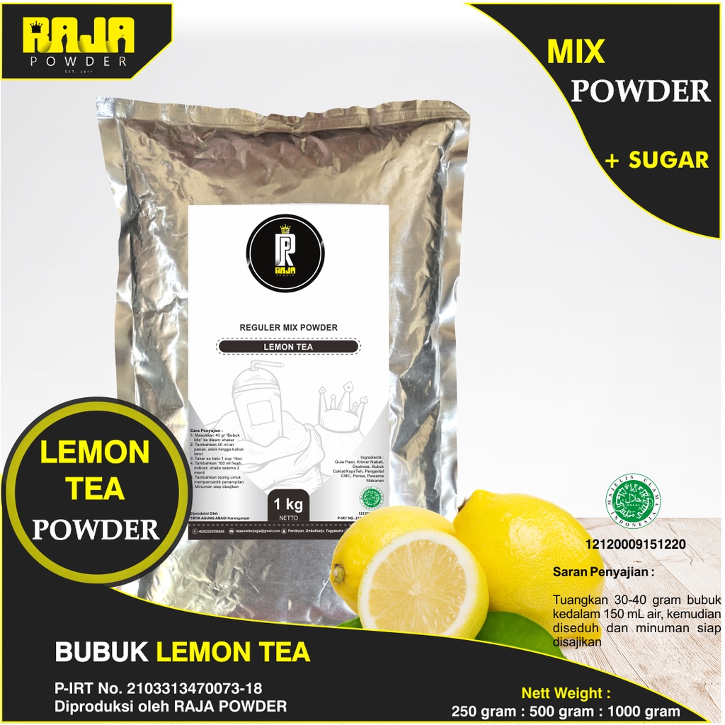 Jual Bubuk Lemon Tea Bubuk Minuman Teh Lemon Powder Kg Gram