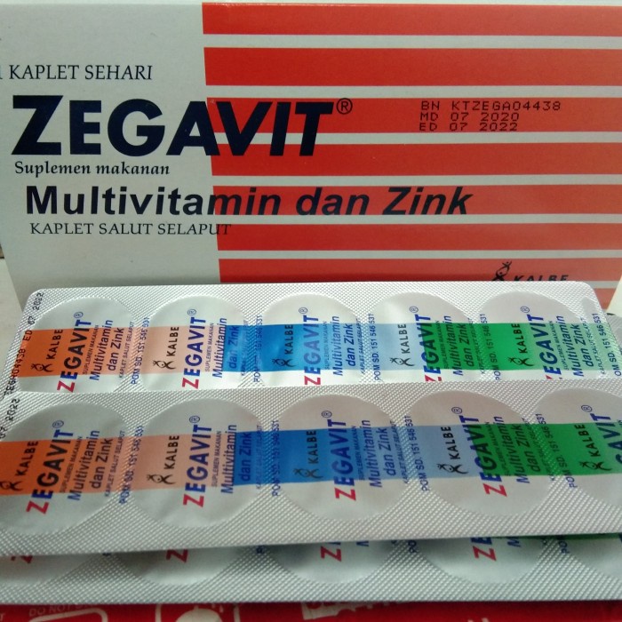 Jual Zegavit Multivitamin Zink Strip Tablet Shopee Indonesia