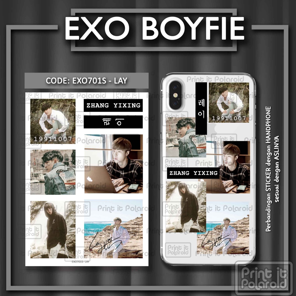 Jual Stiker Boyfie Exo Foto Casing Hp Laptop Buku Diy Photo Sticker