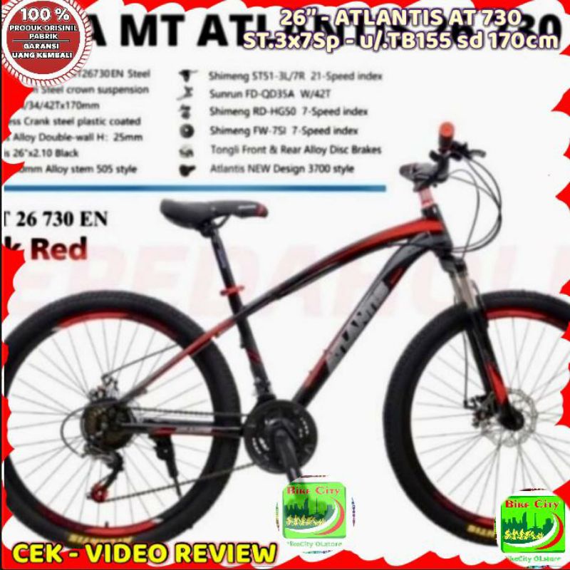 Jual Sepeda Gunung Mtb Inch Atlantis St X Sp Dirakit Khusus Kurir