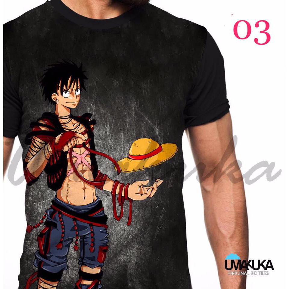 Jual Baju Tshirt Kaos D Fullprinting Anime One Piece Sanji Zoro Luffy