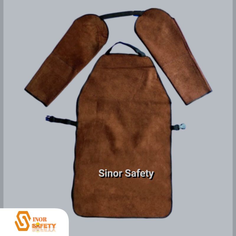 Jual Apron Las Dada Dan Lengan Kulit Sapi Warna Coklat Shopee Indonesia