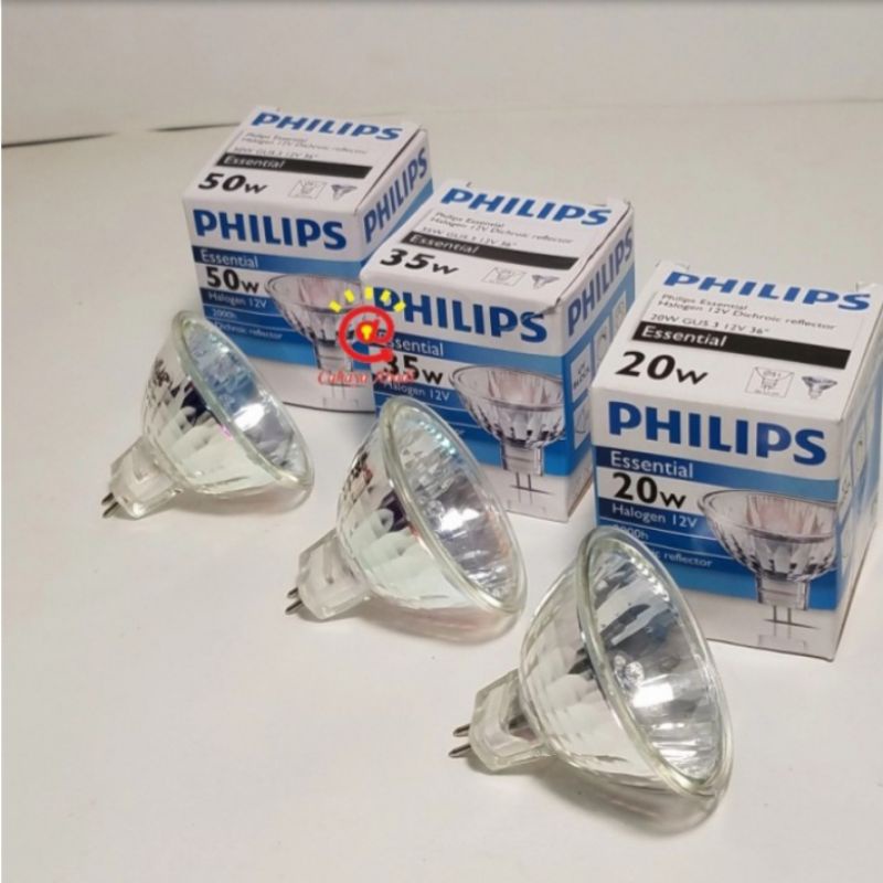 Jual Philips Halogen Mangkok Essential V W W W Dichroic