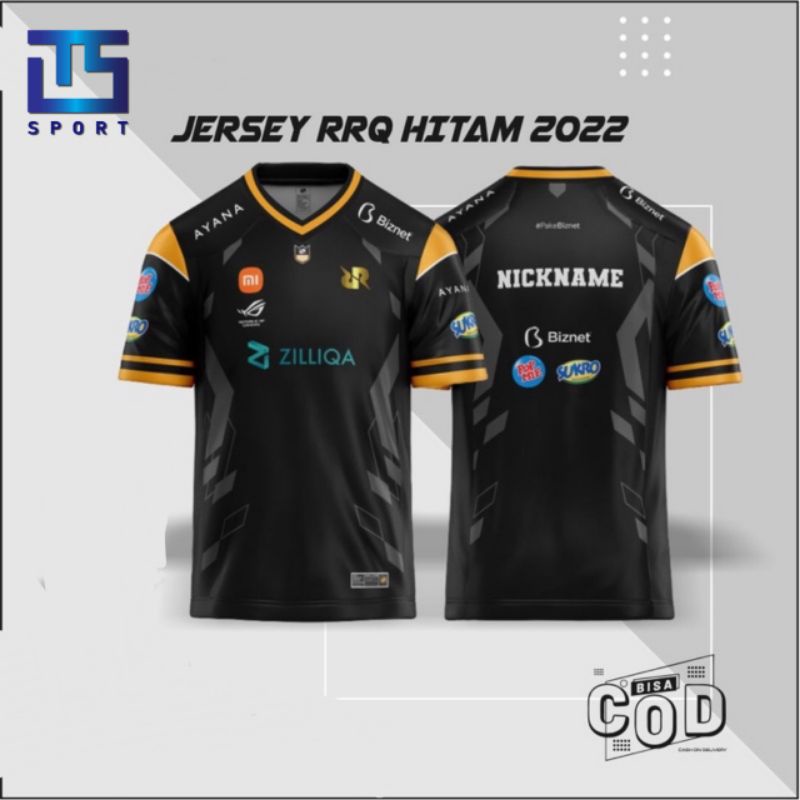 Jual Jersey Rrq Terbaru Hitam Dan Putih Free Nickname Shopee