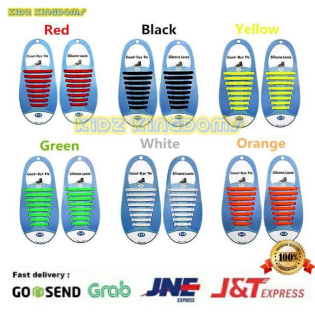 Jual Tali Sepatu Silikon Premium Tali Sepatu Karet Silicone