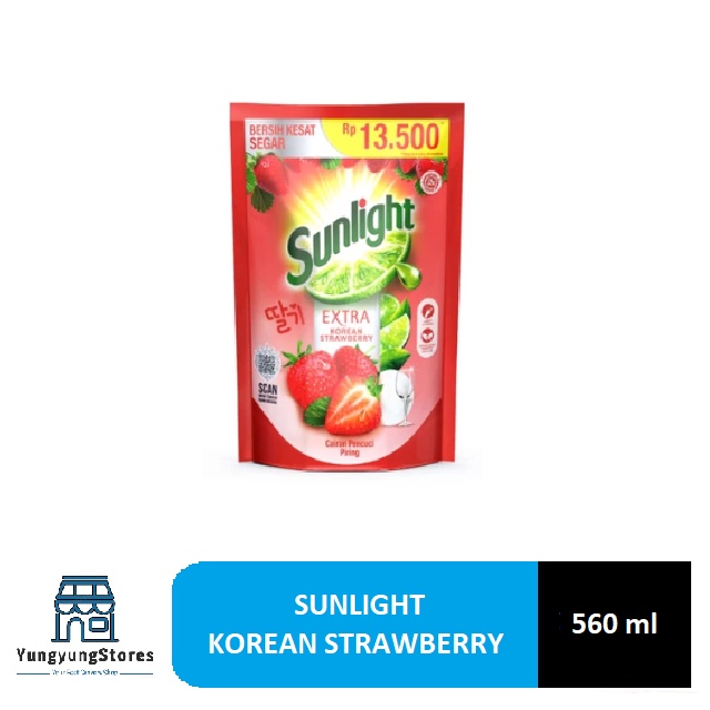 Jual Sunlight Sabun Cuci Piring Korean Strawberry 560 Ml Shopee Indonesia