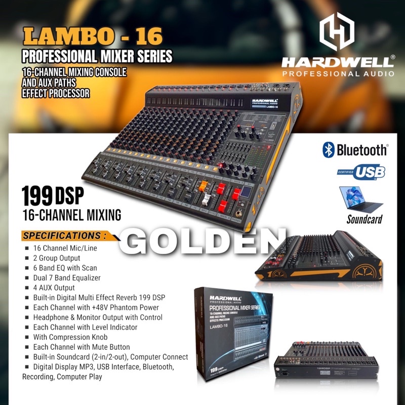 Jual Mixer Hardwell Lambo Original Channel Bluetooth Usb