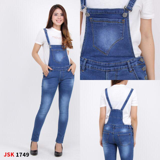 Jual Bisa Cod Celana Overall Kodok Panjang Skinny Jeans Melar Stretch