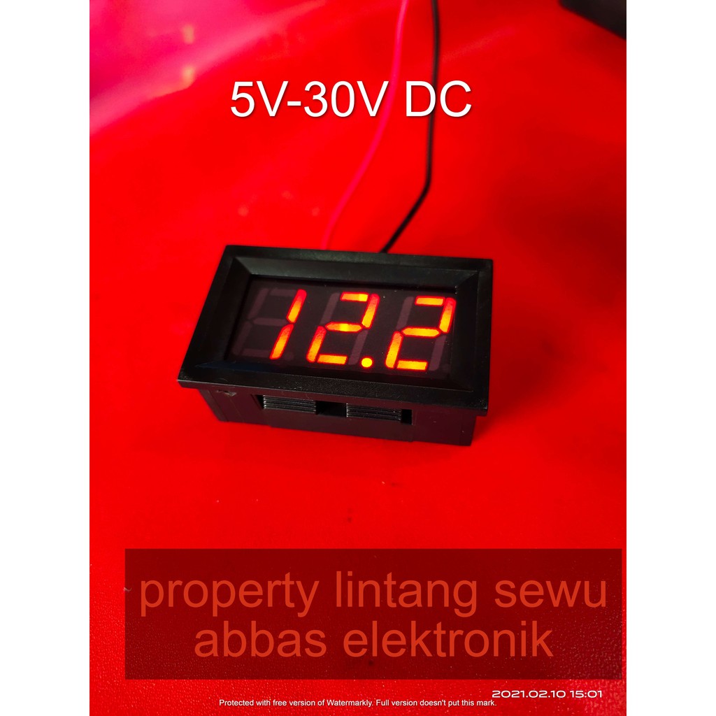 Jual VOLT METER DC VoltMeter Digital Mini DC 4 30V 2 Kabel Shopee