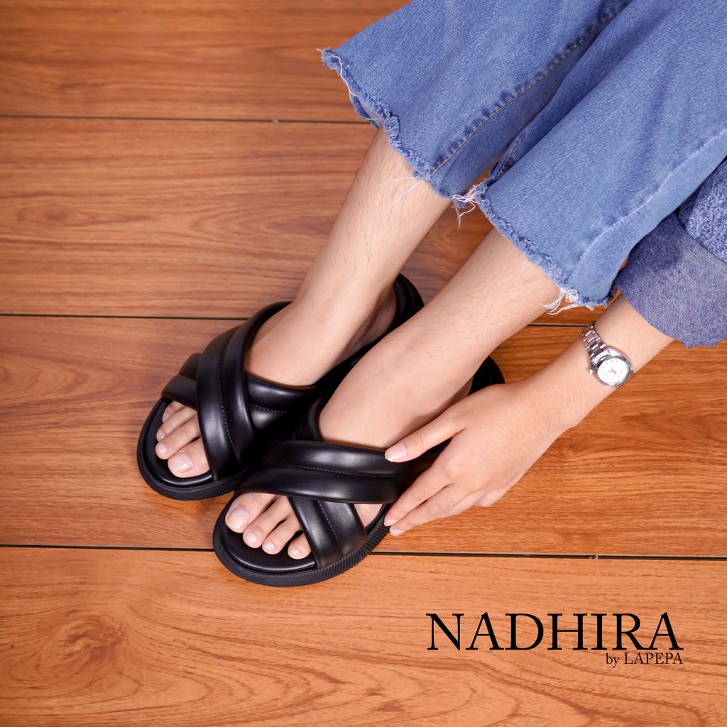 Jual Lapepa Nadhira Sandal Selop Wanita Model Silang Sendal Slop