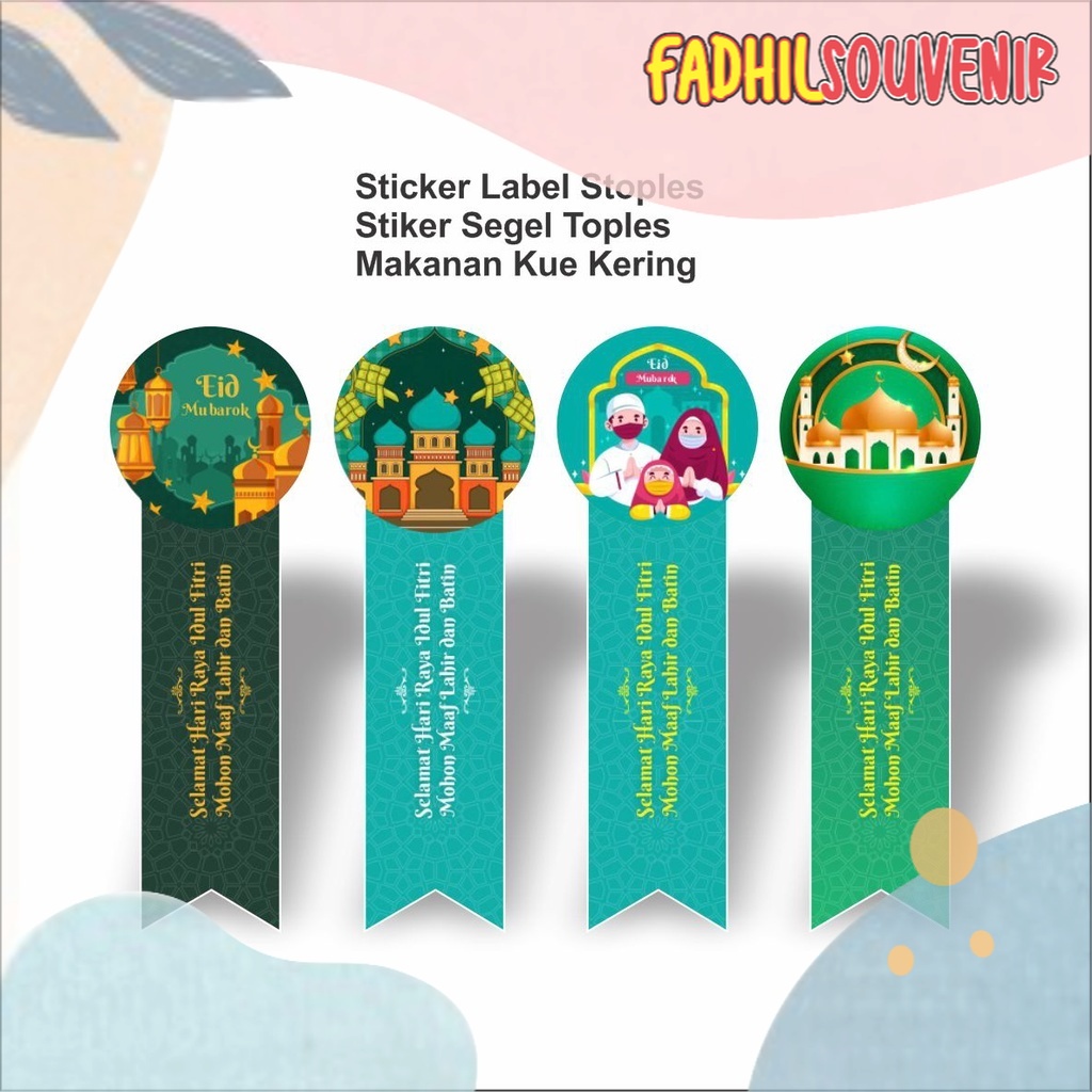 Jual Stiker Sticker Label Stoples Lebaran Idul Fitri Stiker Segel