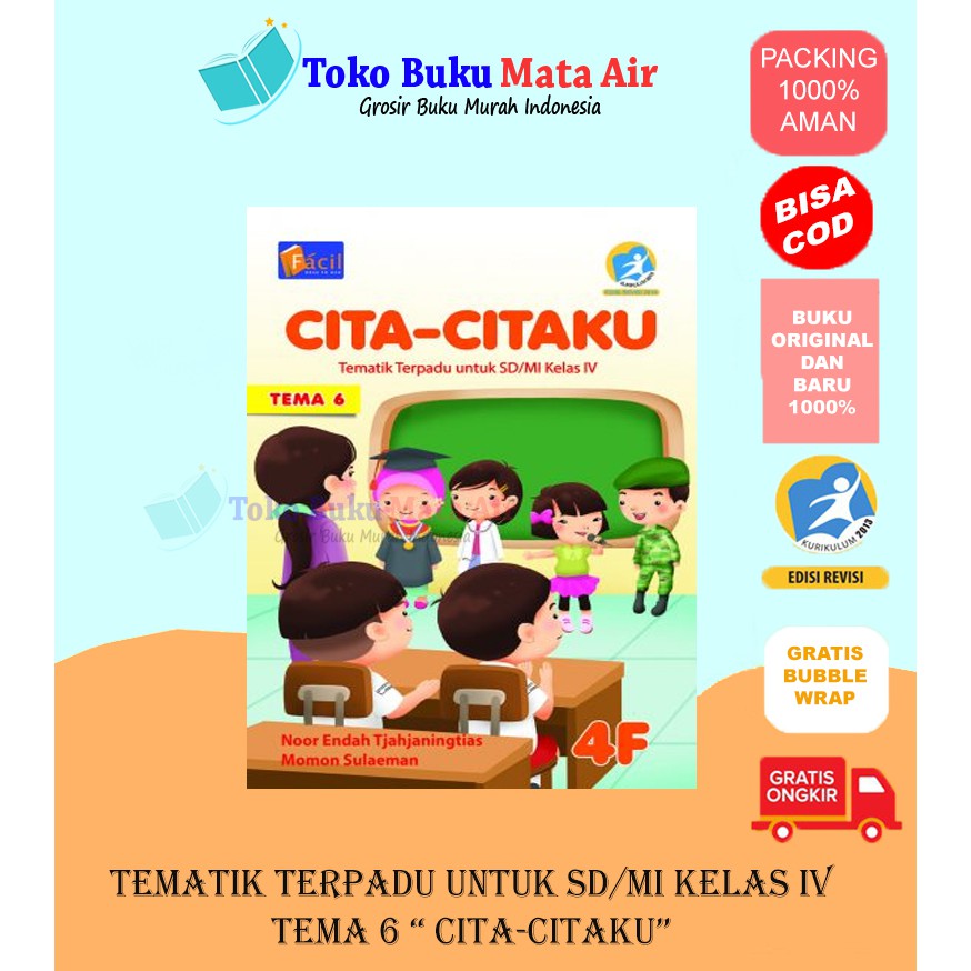 Jual BEST SELLER ORIGINAL TEMATIK TERPADU KELAS IV SD MI TEMA 6 CITA