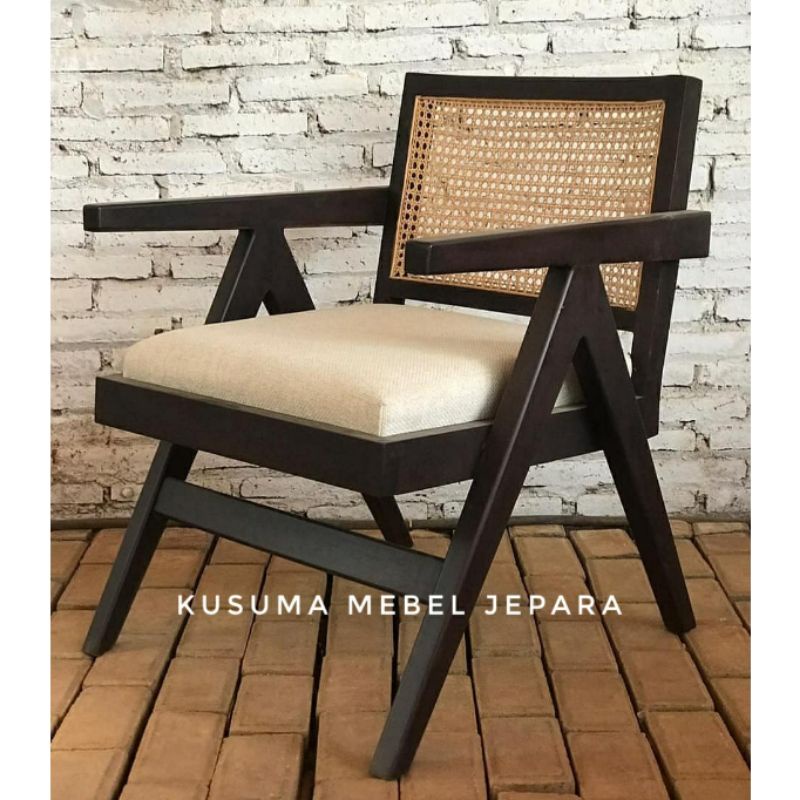 Jual Kursi Santai Cafe Kayu Mahoni Model Kotak Jengki Tinggi Cm