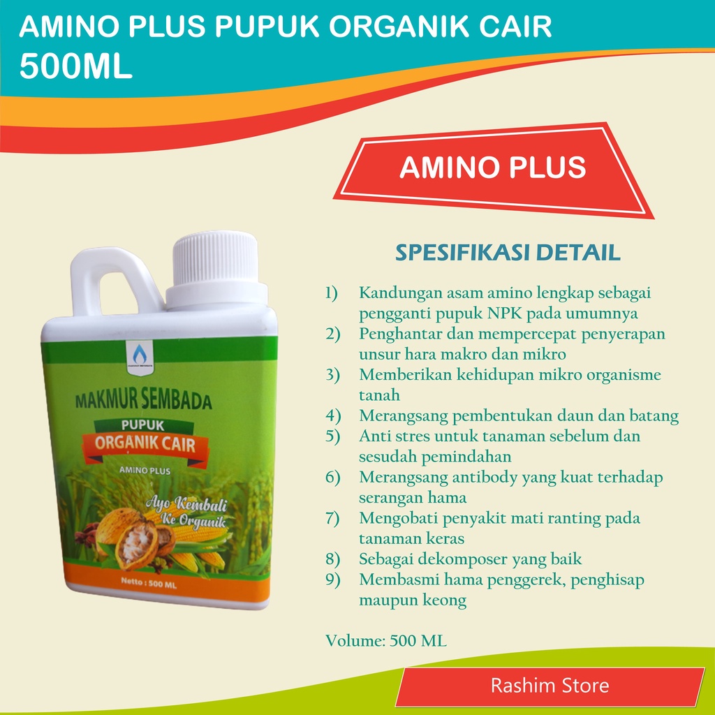 Jual Pupuk Amino Plus Pupuk Organik Cair POC 500 ML Shopee Indonesia