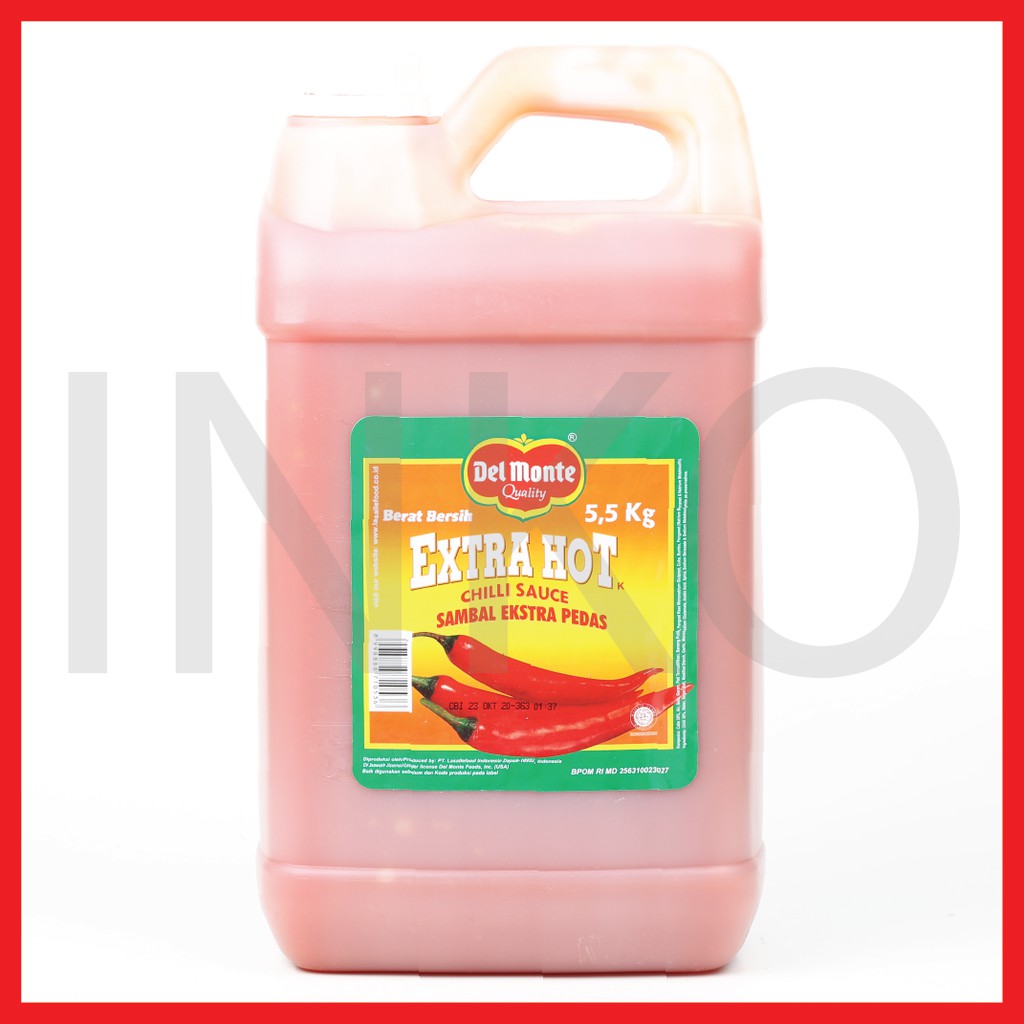 Jual DELMONTE EXTRA HOT CHILLI SAUCE SAMBAL EXTRA PEDAS JERIGEN 5 5KG