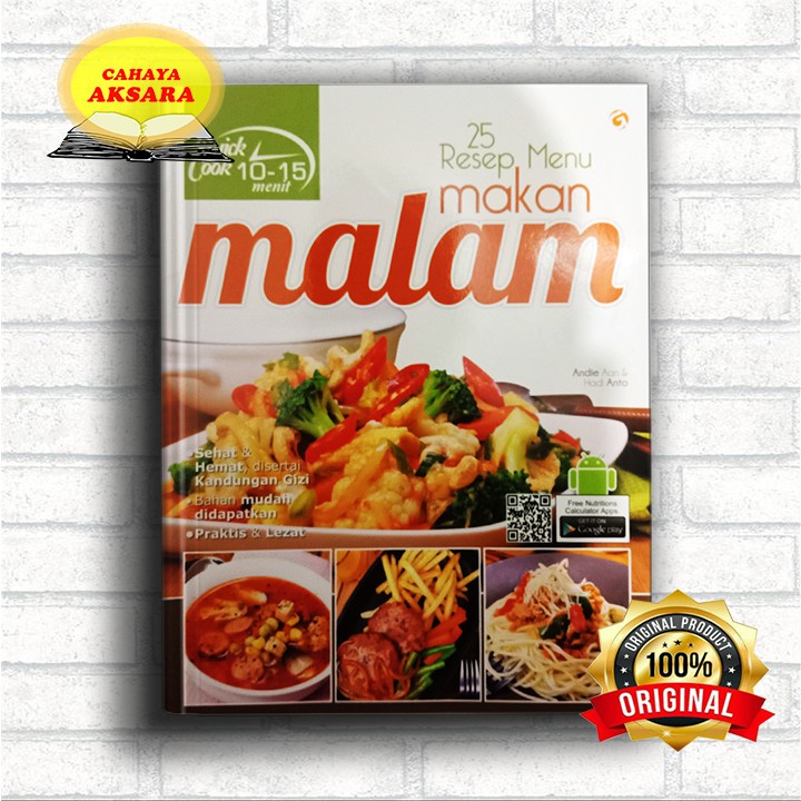 Jual BUKU RESEP MASAKAN QUICK COOK 25 RESEP MENU MAKAN MALAM Shopee