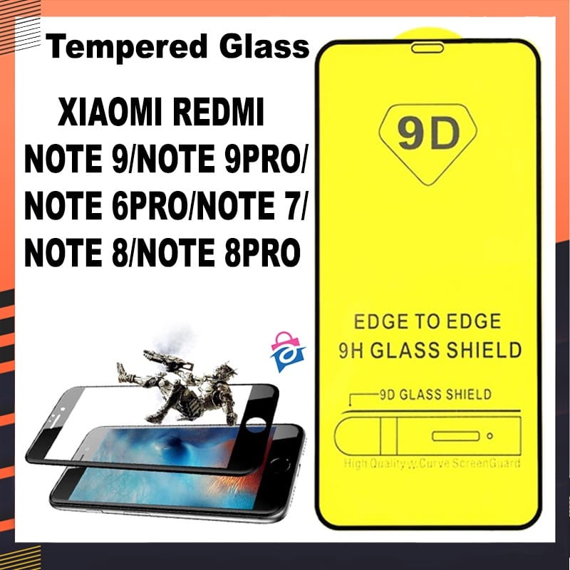 Jual TEMPERED GLASS FULL LEM 9D XIAOMI TIPE SESUAI VARIASI NON PACKING