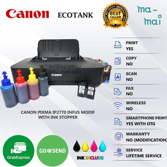 Jual Printer Canon Pixma Ip Infus Inkjet Print Only Tabung Bening