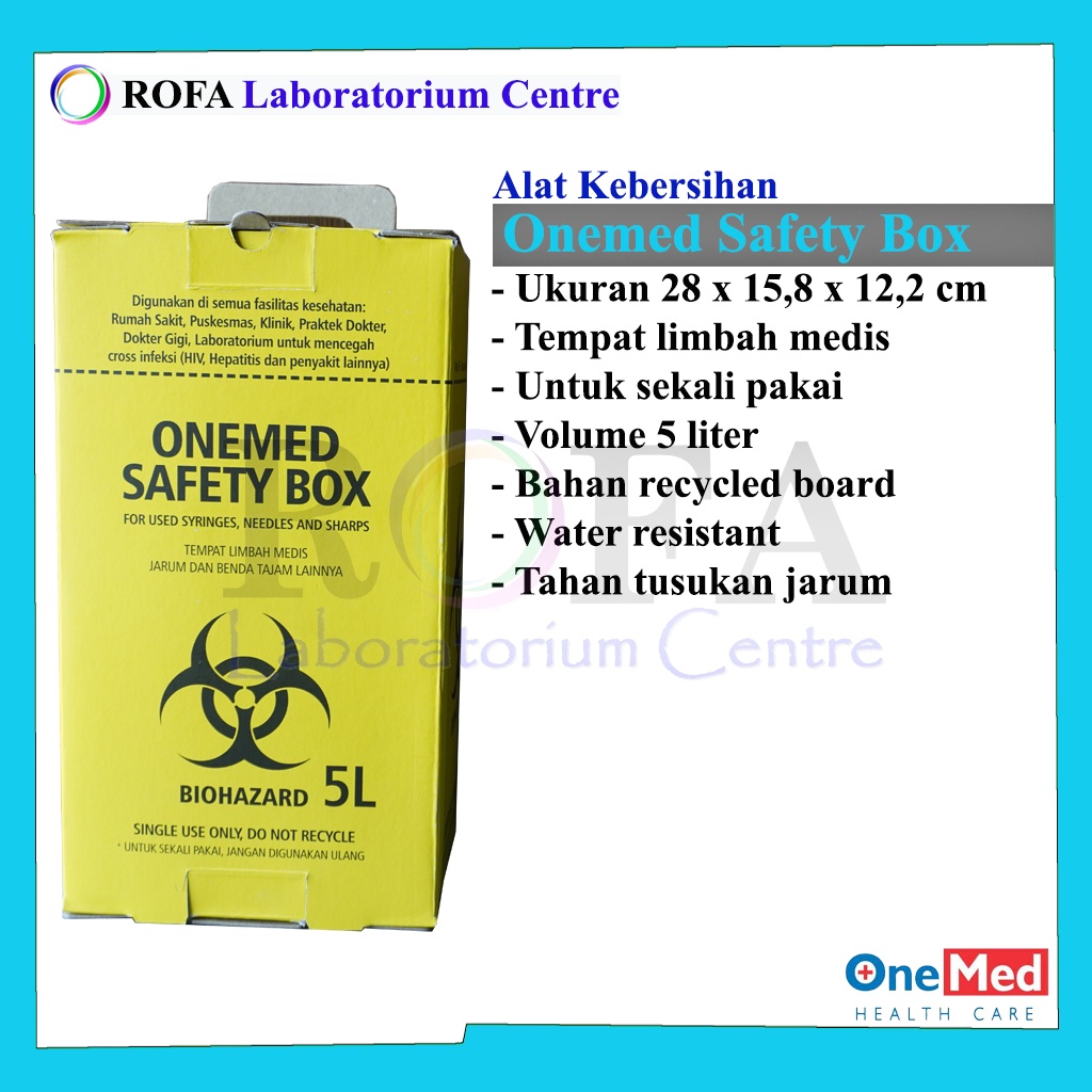 Jual Onemed Safety Box Tempat Sampah Medis Limbah Medis Medical