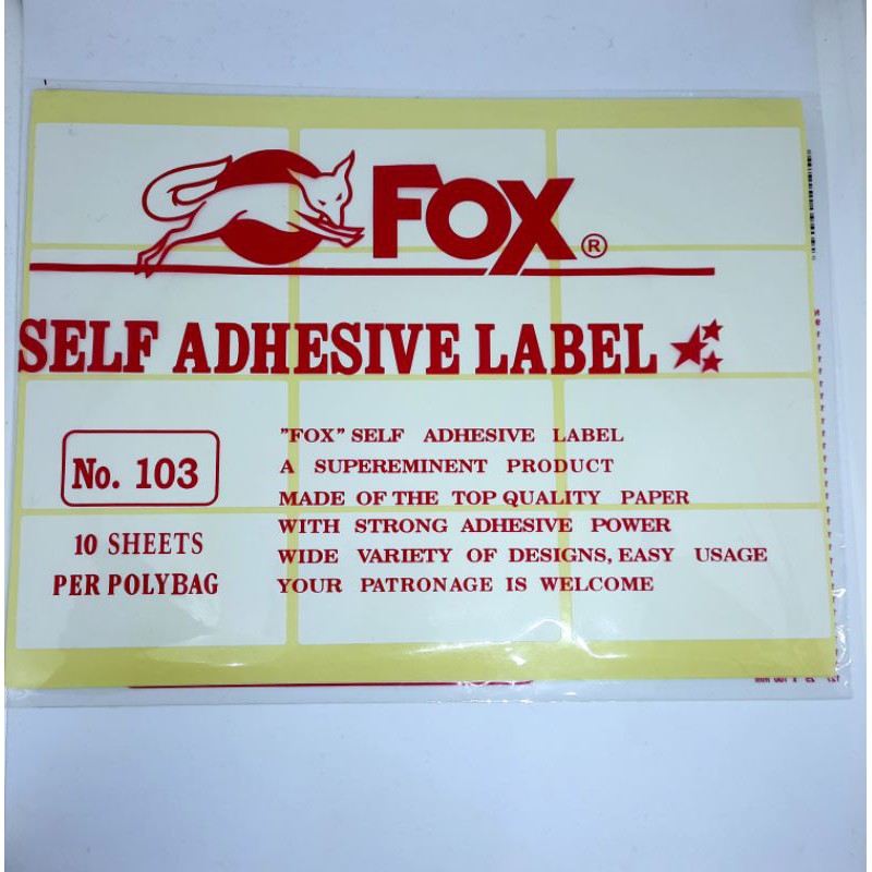 Jual Sticker Kertas Label Nama Self Adhesive