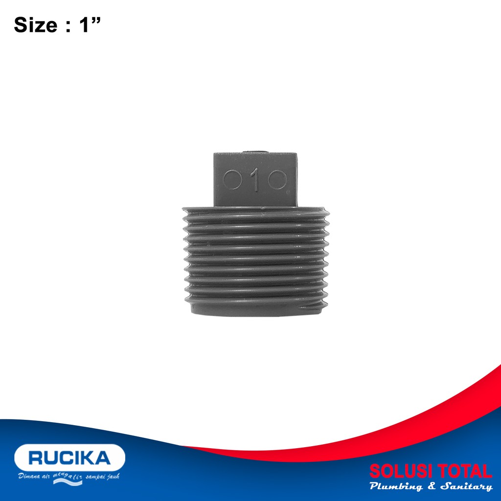 Jual Sambungan Pipa Fitting Pvc Plug Aw Dop Drat Luar Inch Rucika